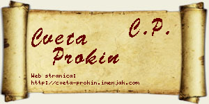 Cveta Prokin vizit kartica